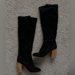 Knee high black boots